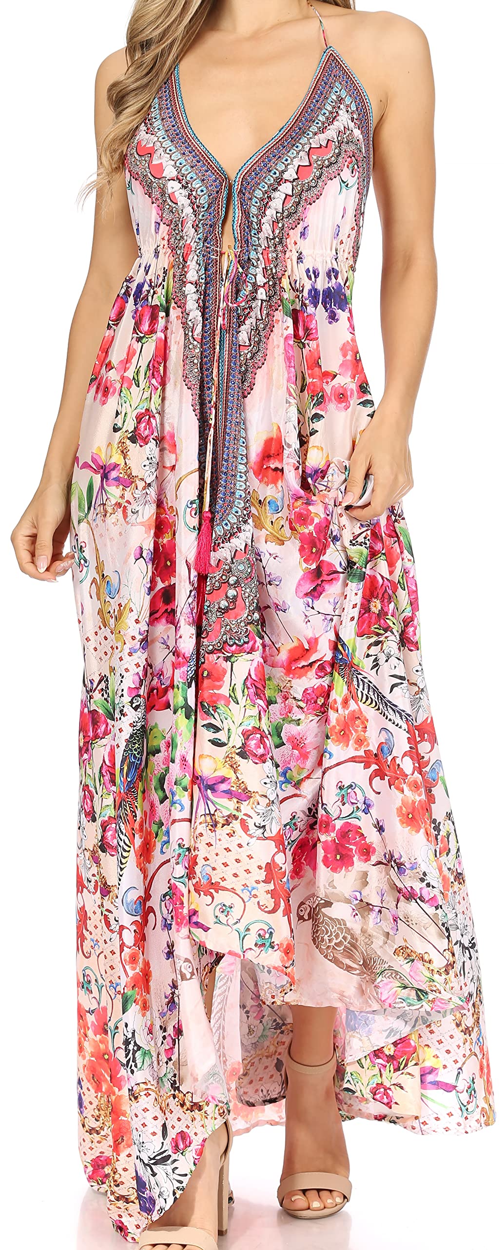 Sakkas 1817 - Lizi Womens Maxi High-low Halter