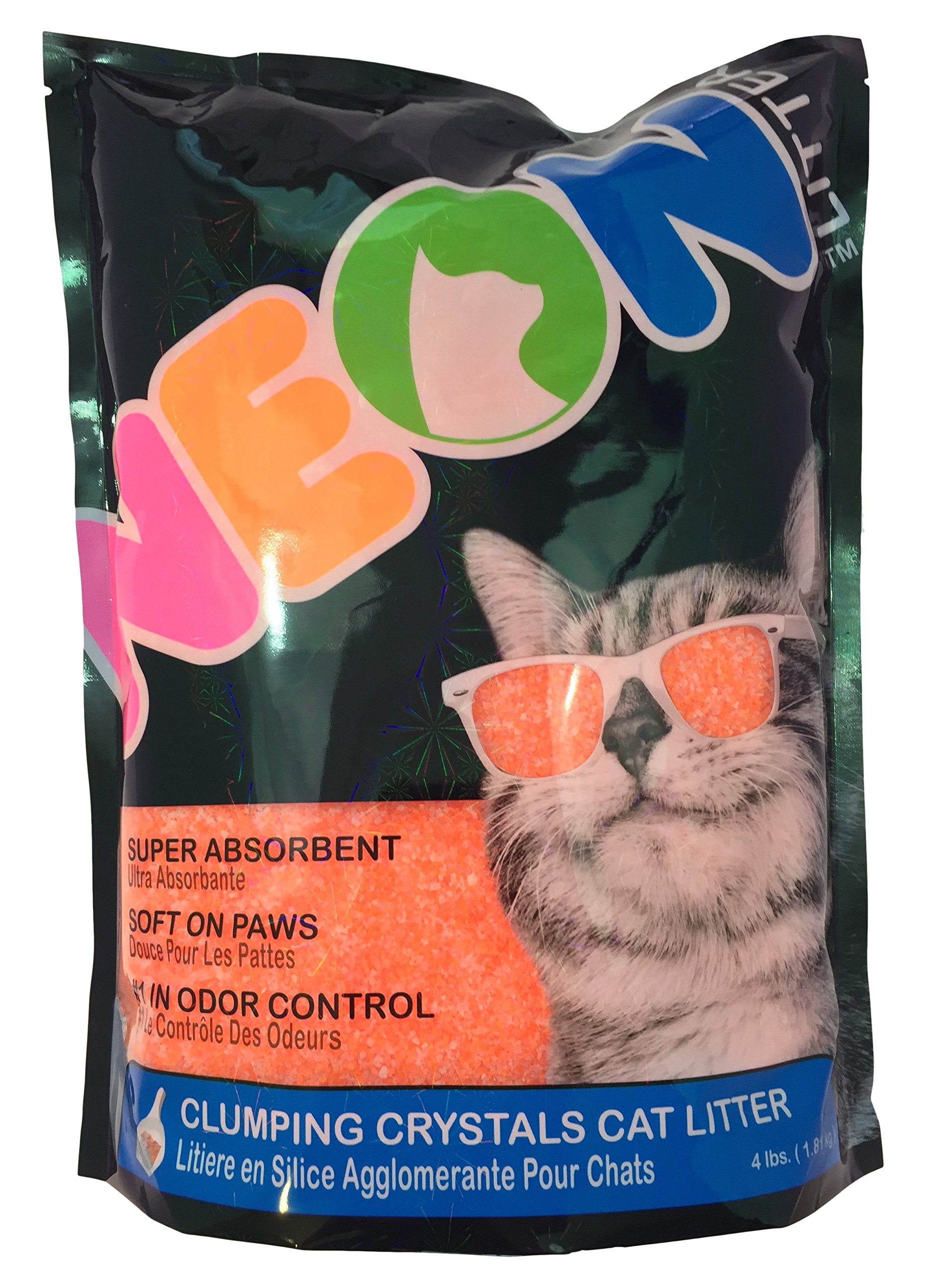 NEON Clumping Silica Gel Cat Litter, 4 lb, Orange 633843700426 eBay