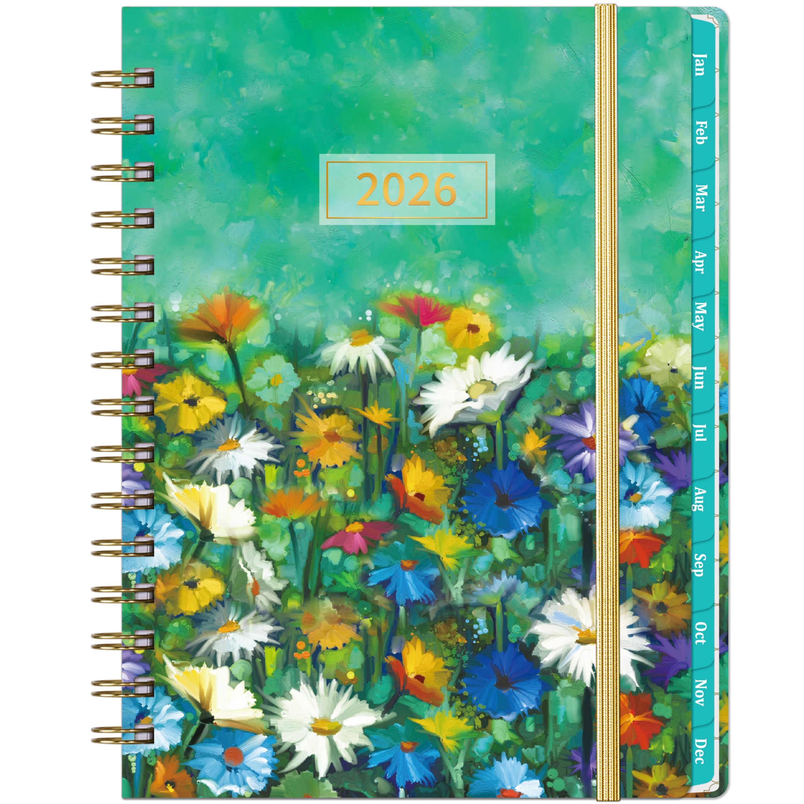 Photo 1 of 2026 Planner - Planner 2026 Weekly and Monthly, Jan 2026 - Dec 2026, 6.3’’ × 8.4’’, 12 Monthly Tabs, Hardcover, Elastic Closure, Inner Pocket