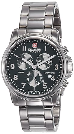Swiss Military Chronograph Black Dial Mens Watch - SM12119MSN.H02MCHS