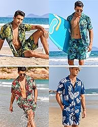 COOFANDY Men's Casual Button-Down Short Sleeve