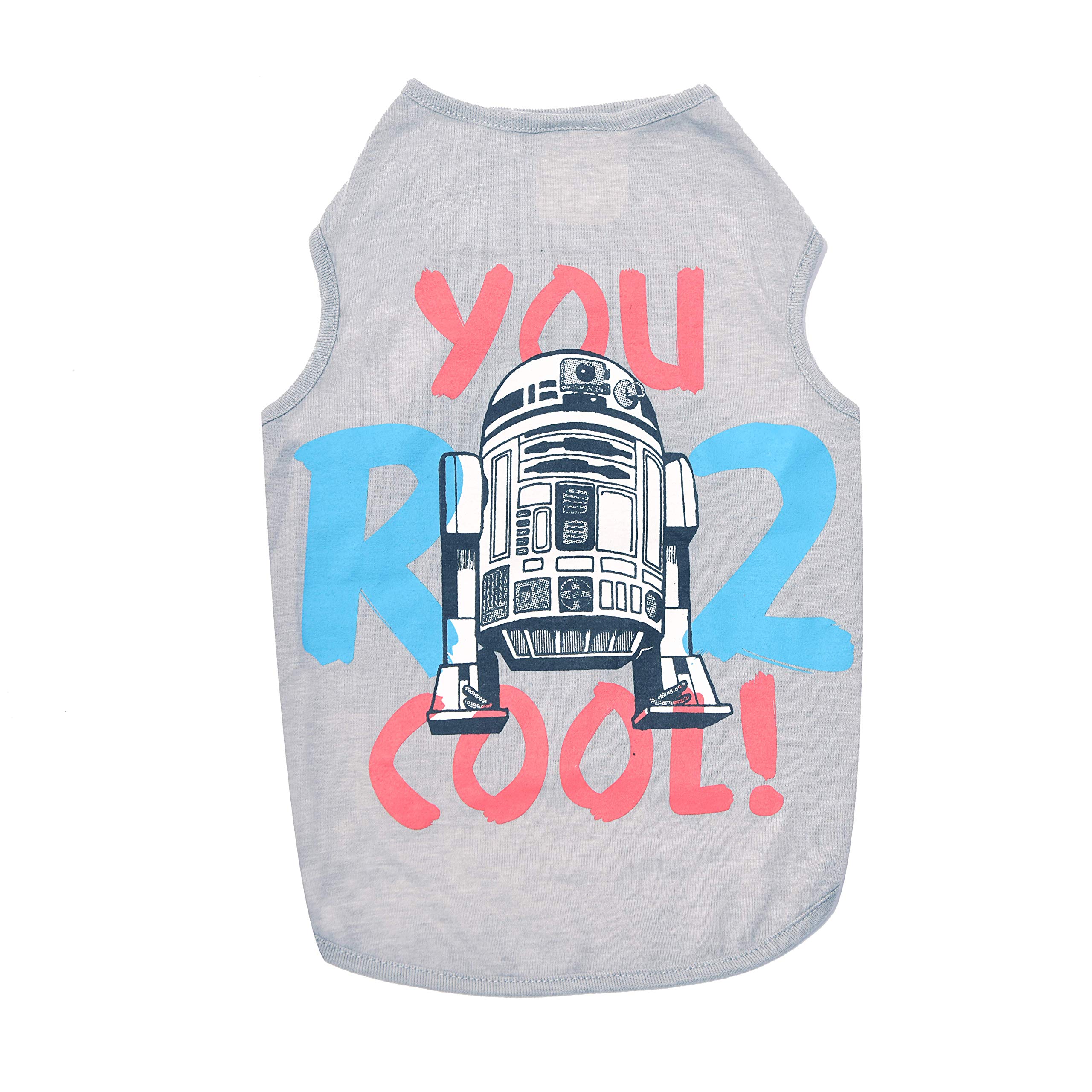 Star Wars for Pets 'You R2 Cool' Gray Dog Tank | Star Wars Dog Shirt for Medium Sized Dogs | Size Medium | Soft, Cute, and Comfortable Dog Clothing and Apparel