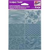 Sculpey Tools Nature Texture Sheet Set, Reusable 2 Piece Set, Great for All Types of DIY Crafts, Polymer Clay, Jewelry Making and Mixed Media, Great for All Skill Levels