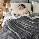 Bedsure GentleSoft Sherpa Fleece Blankets Queen Size for Bed - Thick and Warm Throw for Women and Men, Soft Fuzzy Plush Queen