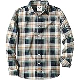 Dubinik® 6 oz Flannel Shirt for Men Plaid Mens Button Down Long Sleeve Shirts Cotton Casual