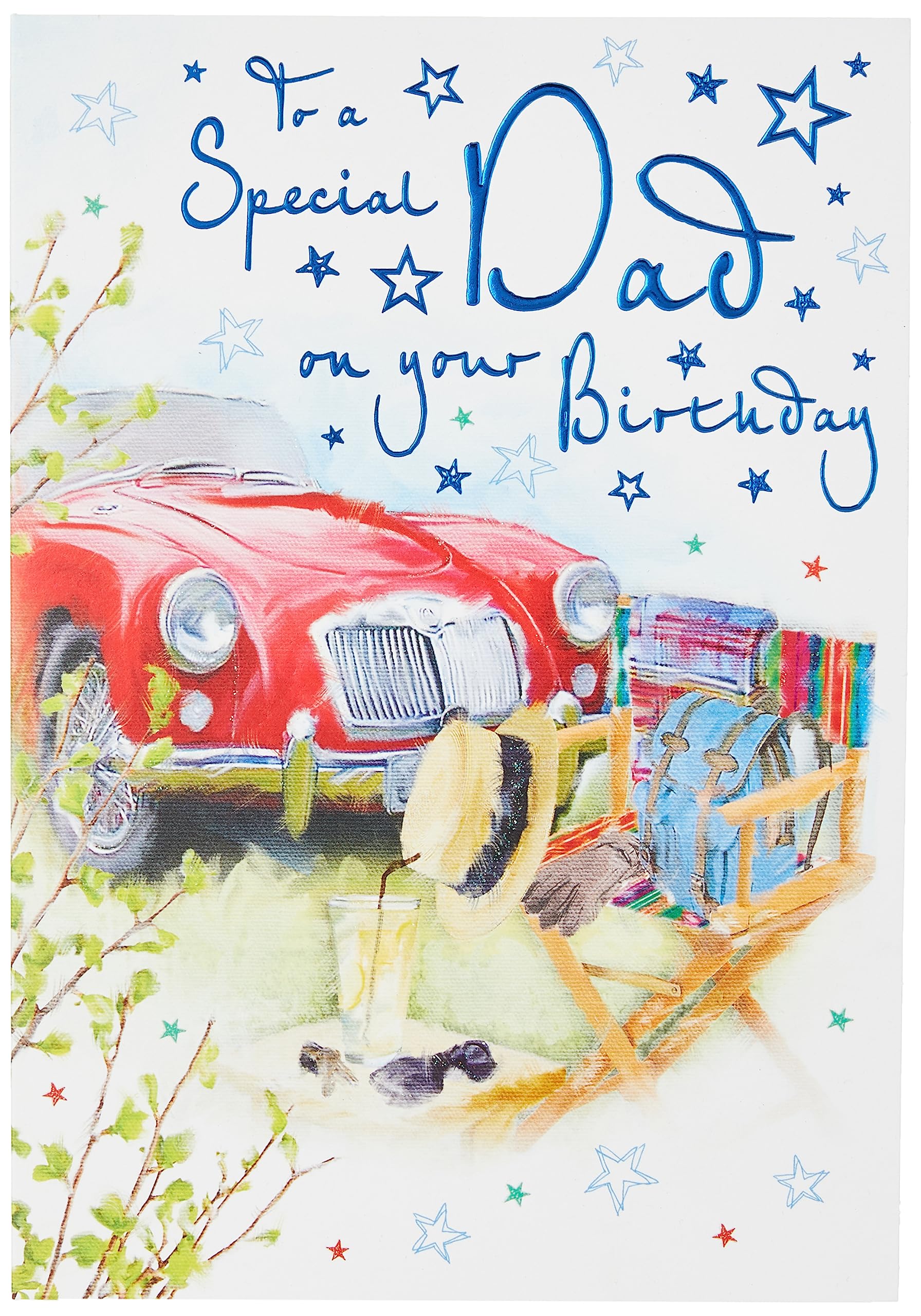 Piccadilly Greetings Birthday Card Dad - 9 X 6 Inches - Regal Publishing,Red โ image 1