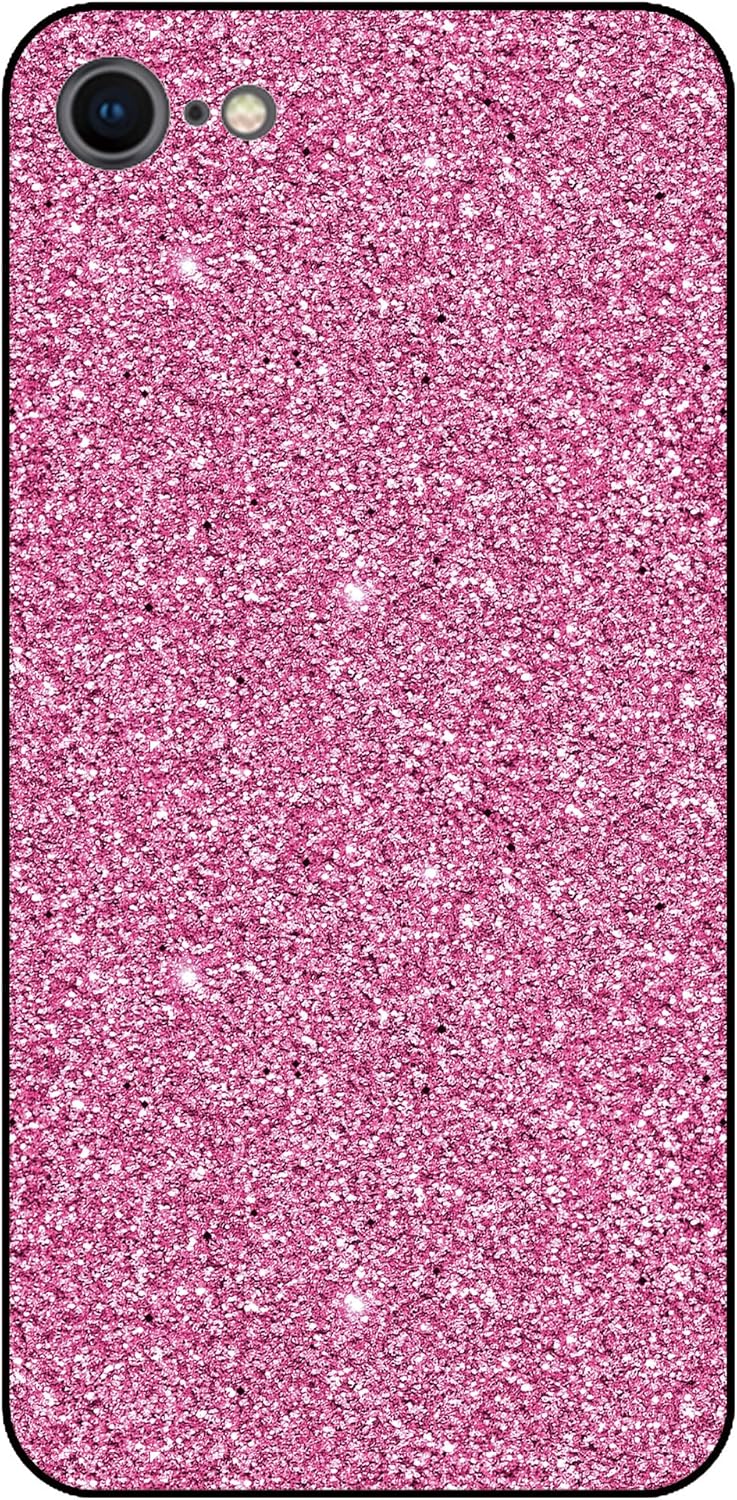 Amazon Co Jp Iphone 7 専用 選べる デザイン プリント ケース Tpu 背面 強化 ガラス テクスチャ グリッター ピンク 家電 カメラ