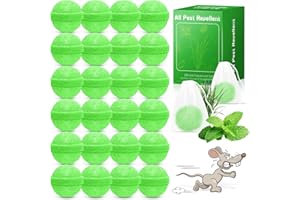 CROBIRWARE 24 Pack Rodent & Skunk Repellent for Indoor Outdoor Peppermint Oil Mice Repellent, Keep Rat Mouse Away from Patio, Yard, Garden, Natural Ingredients Rodent Deterrent Safe for Pet