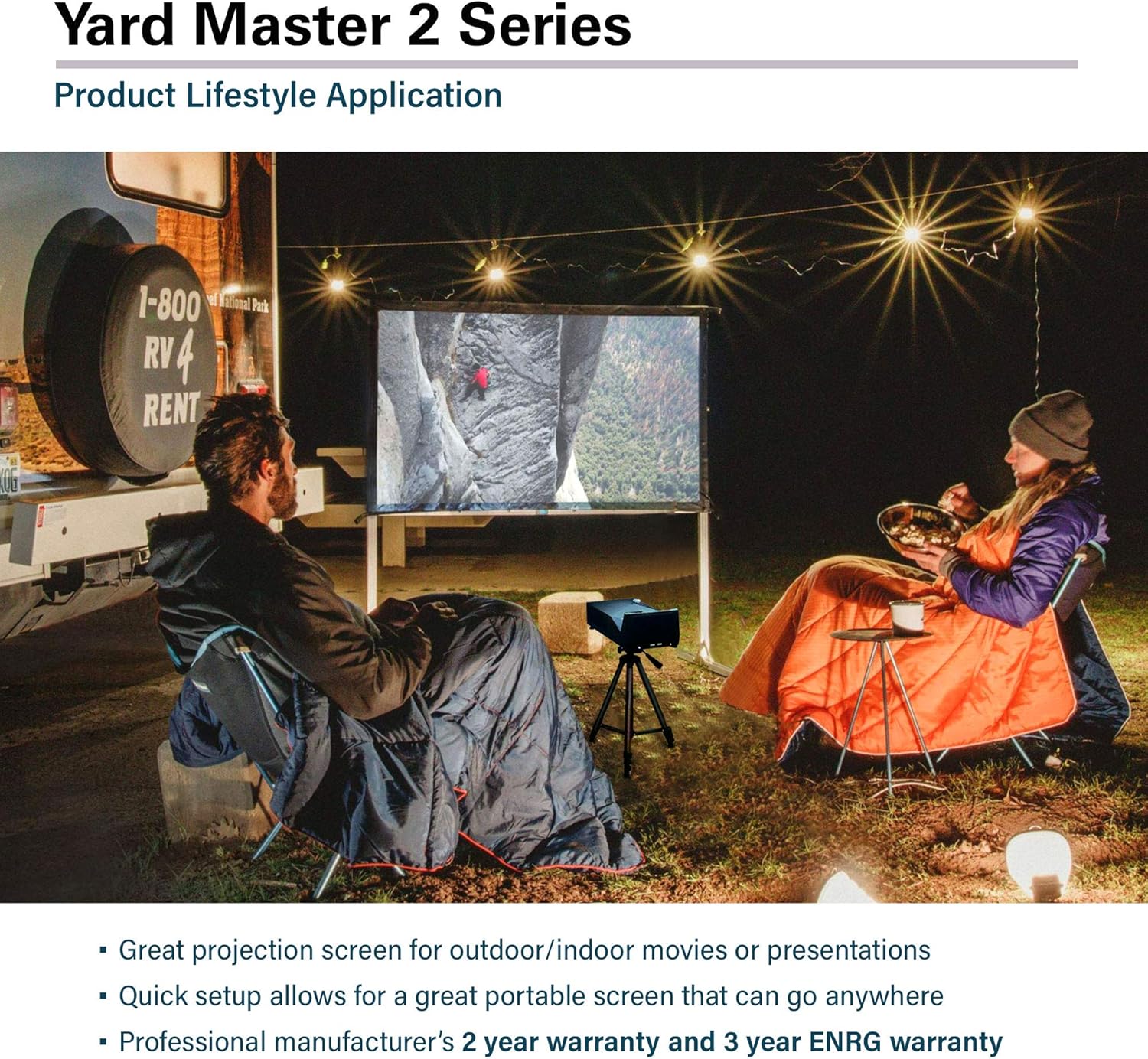 Elite Screens Yard Master 2, 120 inch Outdoor Projector Screen with Stand 16:9, 8K 4K Ultra HD 3D Fast Folding Portable Movie Theater Cinema 120" Indoor Foldable Easy Snap Projection Screen, OMS120H2: Home Audio & Theater