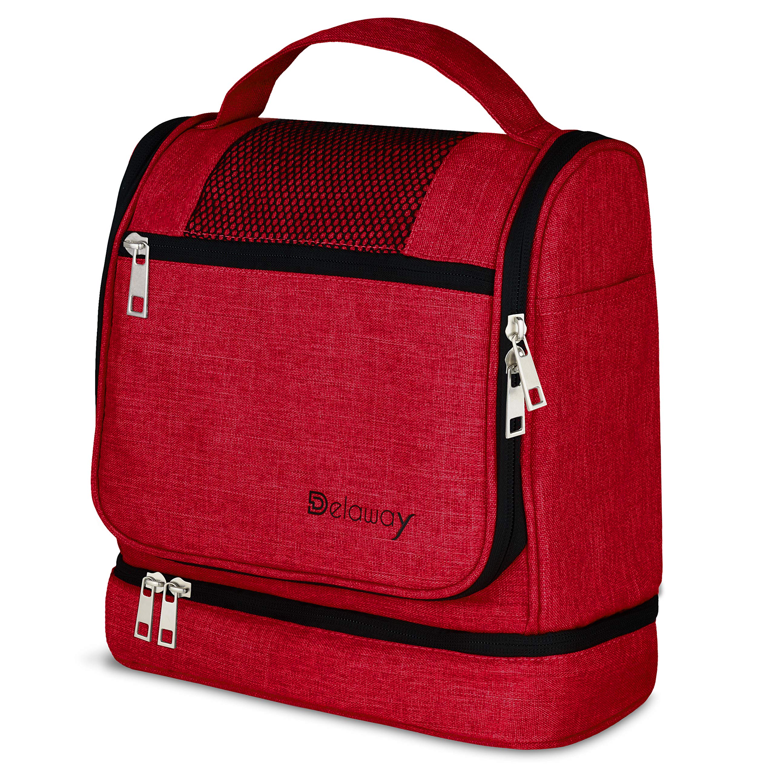 DELAWAY XXL Hanging Toiletry Bag Toiletry Bag Premium Toiletry Bag 2023 Design, Red New, XL, XXL Toiletry Bag