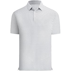 Esabel.C Men's Print Golf Shirt Breeze Polo Shirt Moisture Wicking | Cooling Comfort,Dry Fit,Flexible Stretch,Sharp Collar Al