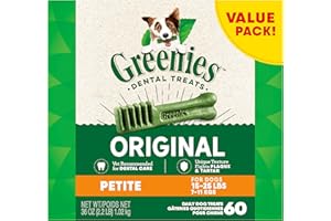 Greenies Original Petite Natural Dental Care Dog Treats, 36 oz. Pack (60 Treats)