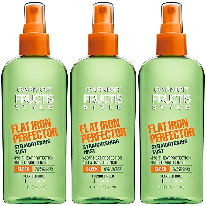 garnier fructis sleek & shine flat iron perfector straightening mist reviews