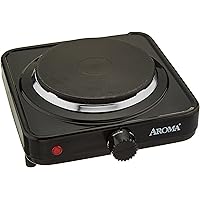 Aroma Housewares AHP-303 Single Burner Hot Plate, Black