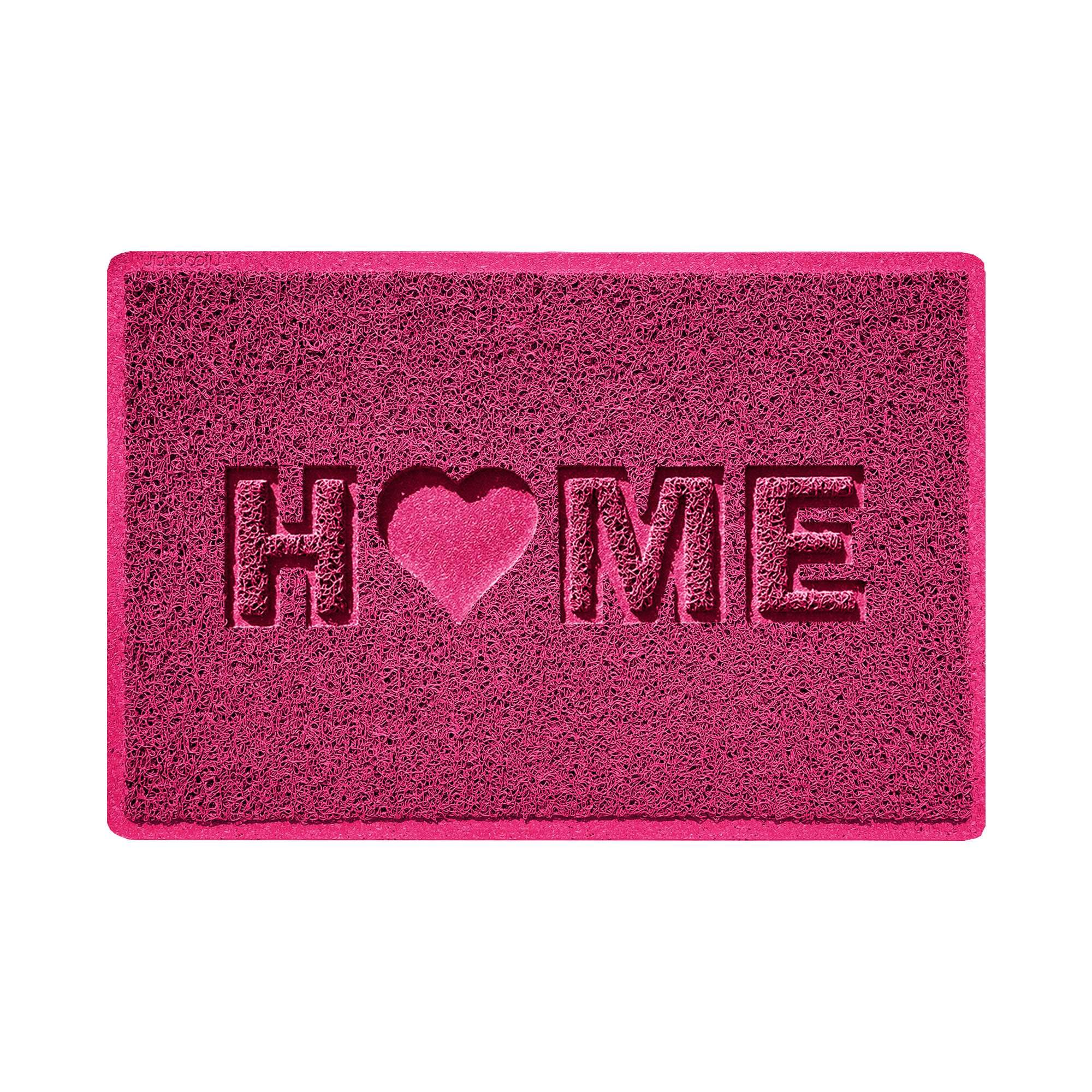 Nicoman LOVE at HOME Doormat 60x40cm - Compassion Pink｜Heavy Duty Non-Slip｜Indoor/Outdoor｜Entrance Barrier Dirt-Trapper Floor Mat｜Home Patio Garden Conservatory Door Mat｜Home Heart