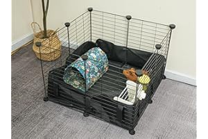 GENERIC Eiiel Guinea Pig Cages 2 x 2 Indoor Habitat Cage with Waterproof Plastic Bottom,Playpen for Small Pet Bunny, Turtle, Hamster