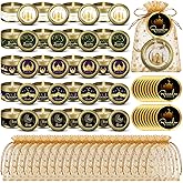 MTLEE 20 Set Ramadan Mubarak Scented Candle with Organza Bag and Cards Ramadan Gifts Eid Candles Muslim Scented Light Islamic Party Favors Gifts for Home Muslim Islam Festival Holiday Decor (Gold)