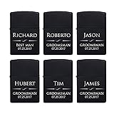 Set of 6 - Personalized Lighter, Groomsmen Gifts