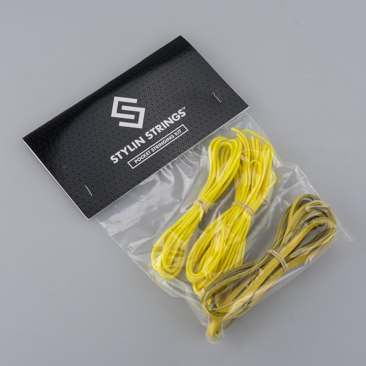 STYLIN' STRINGS LACROSSE Women's Traditional Pocket Stringing Kit (Yellow) : Sports & Outdoors