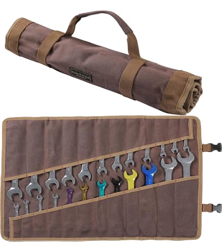 Bolsa De Herramientas Enrollable Con 6 Compartimentos - Incluye Destornillador, Organizador Portátil Para Electricistas O Bricolaje
