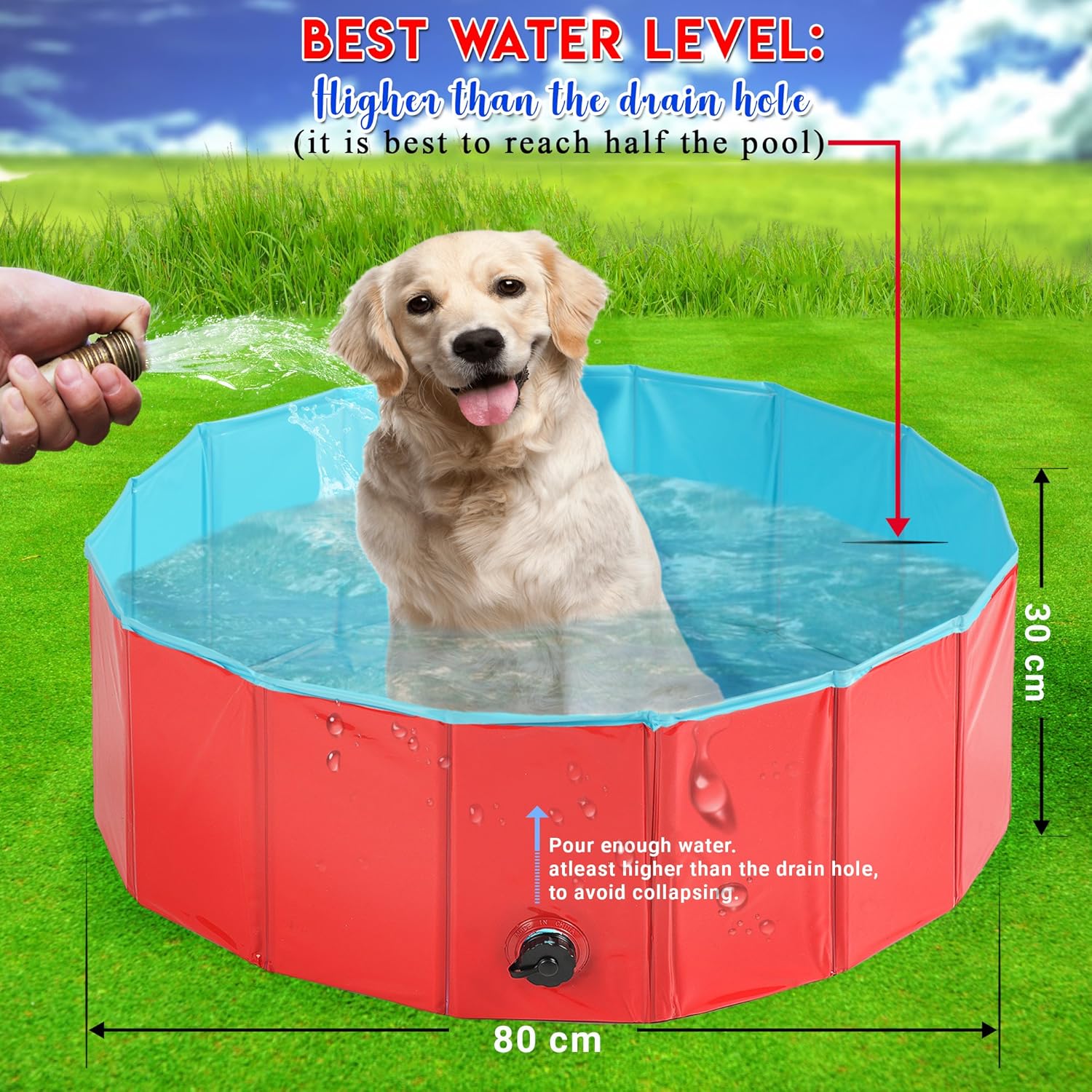 Ball Pit Best Kiddie Pool For Dogs Peteast Foldable Dog Pool