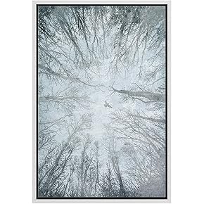 SIGNWIN Framed Canvas Wall Art Birds on Tree...