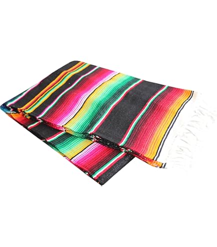 Amazon.com: Mexitems Large Serape Mexican Blanket Authentic Sarape