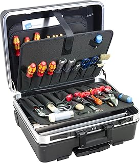 B&W Werkzeugkoffer GO mobil mit Werkzeugeinsteckfächern (Koffer aus ABS, Volumen 36l, 48 x 37,5 x 20 cm innen) 120.04/P , ohne Werkzeug