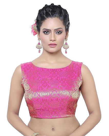 Rich Brocade Readymade Stitched Sleeveless Blouse