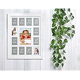 Kate & Milo K - 12 School Picture Frame, Year by Year School Keepsake, Student Memories, White