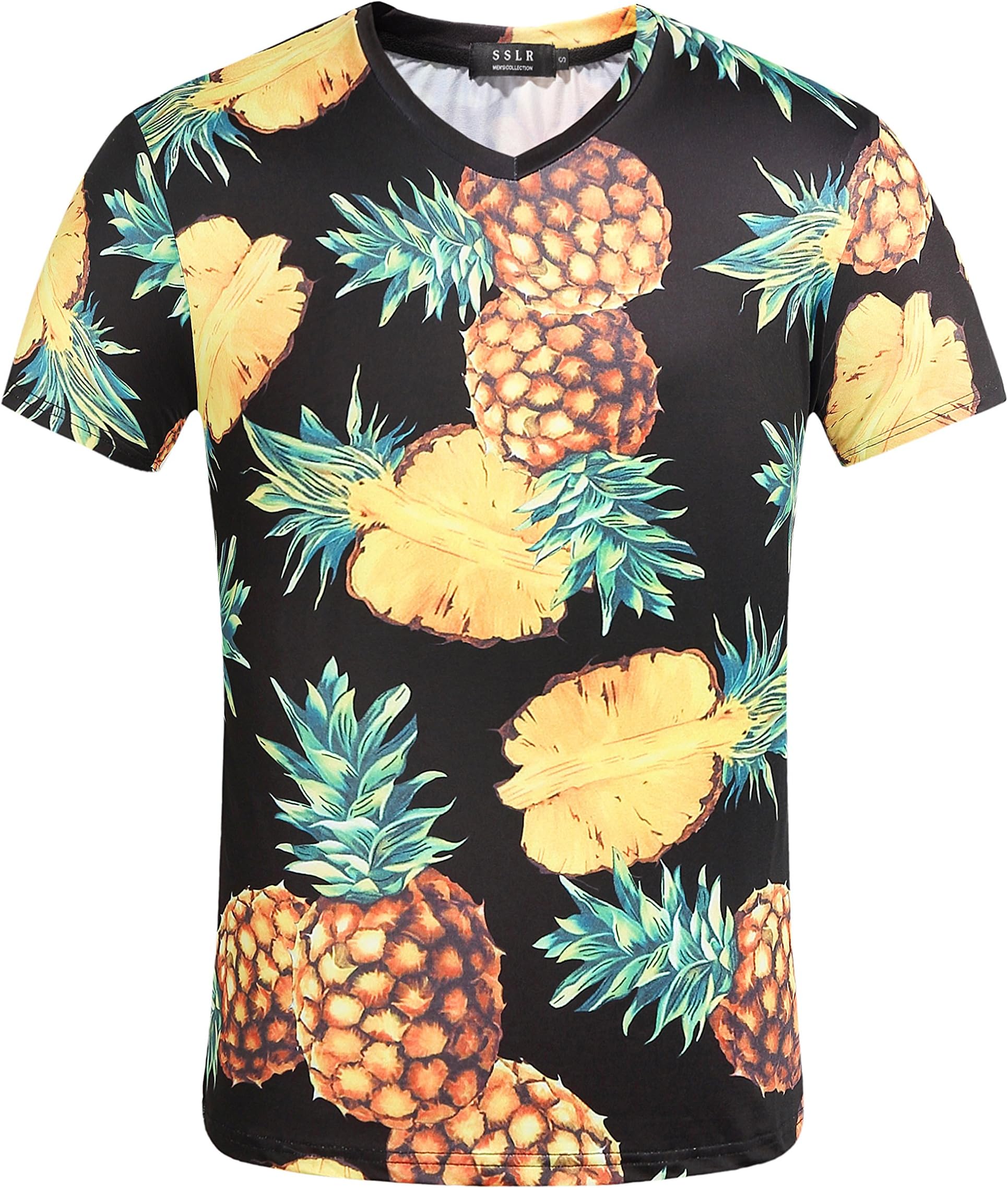 SSLRMens Hawaiian Shirts Casual Print Short Sleeve T Shirt for Men