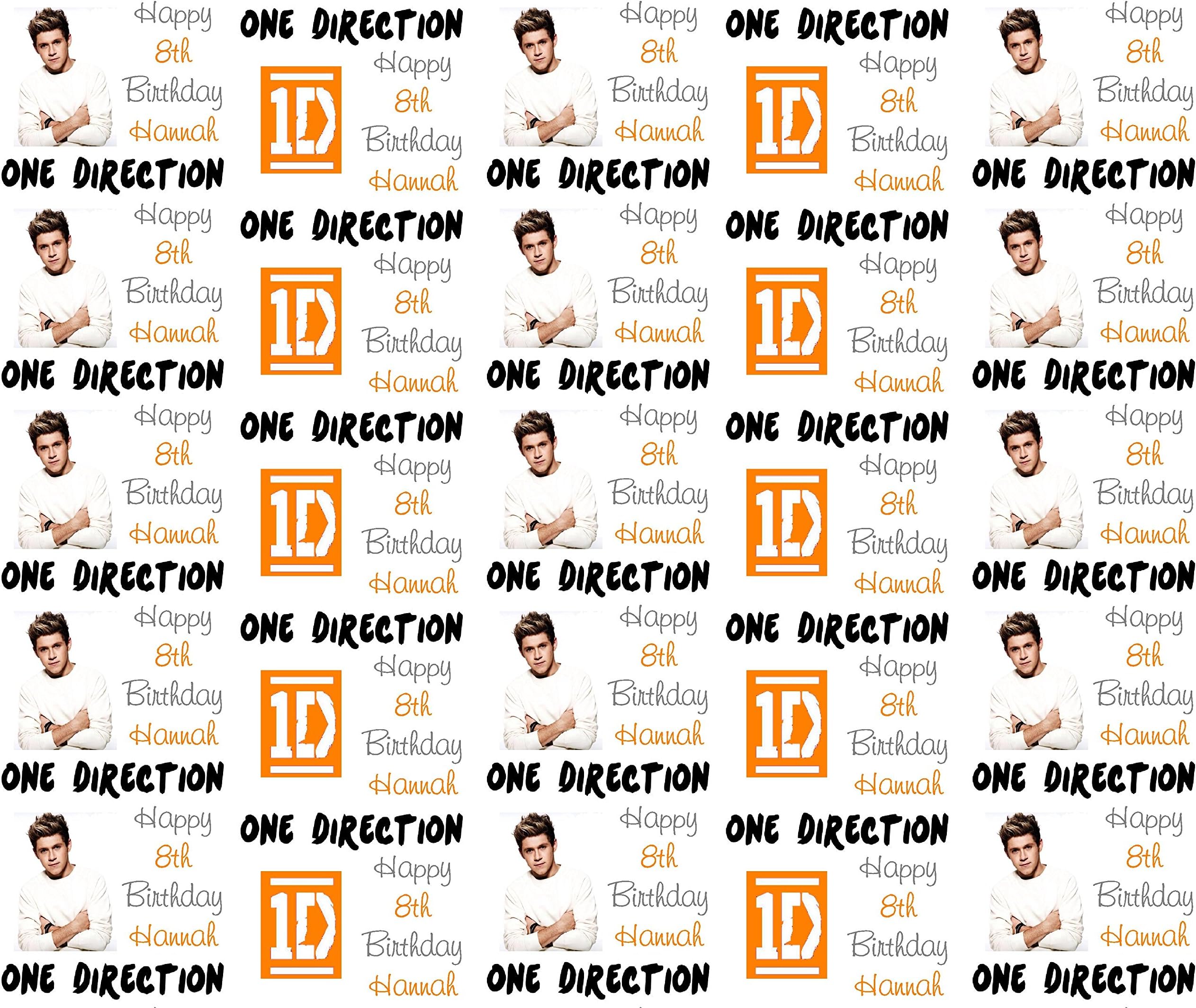 Personalised Birthday Gift Wrap One Direction NIALL HORAN 2015