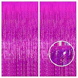 Melsan 2 Pack 3.2 ft x 8.2 ft Tinsel Foil Fringe