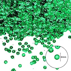 Mandala Crafts 20000 Dark Green Sequins for Crafts
