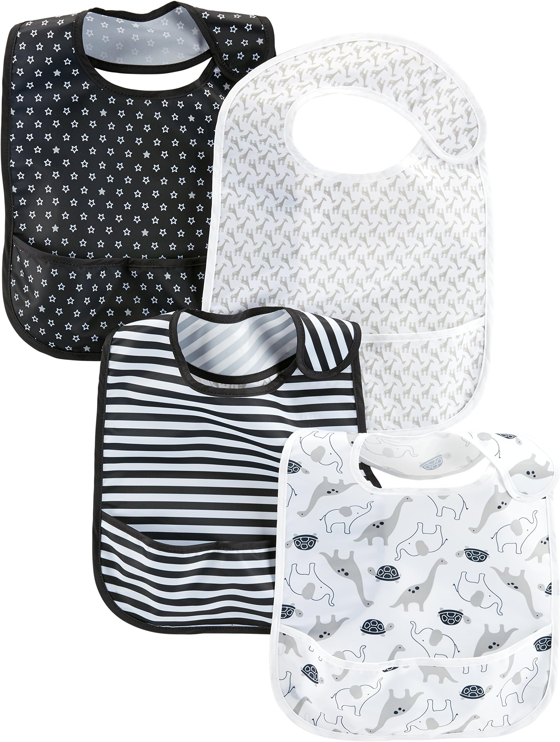 Simple Joys by Carter's Unisex Babies' Feeder Bibs, Pack of 4