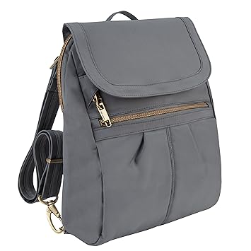 Travelon Diebstahlschutz Signature Slim Rucksack, Zinnfarben (grau) - 43121 540