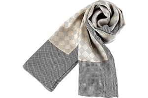 JWSilk Long Charmeuse Satin Silk Scarf For Men