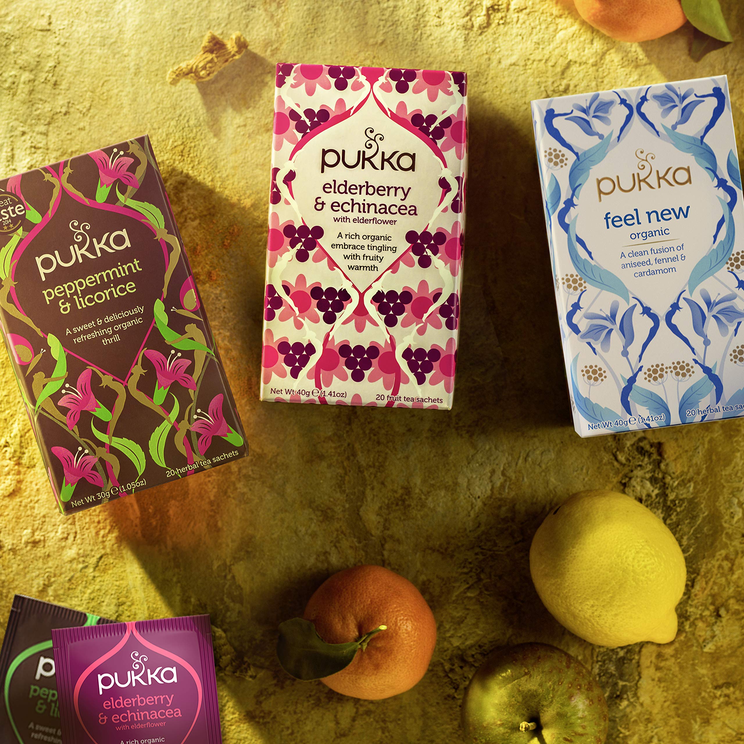 Pukka Tea Selection Box, Collection of Organic Herbal Teas (1 Box, 45 Sachets) Buy Online in