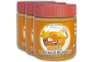 CRAZYGONUTS Crazy Go Nuts Walnut Butter - Maple, 9 oz (3-Pack) - Healthy Snacks, Keto, Vegan, Low Carb, Gluten Free, Superfood - Natural, Non-GMO, ALA, Omega 3 Fatty Acids, Good Fats and Antioxidants