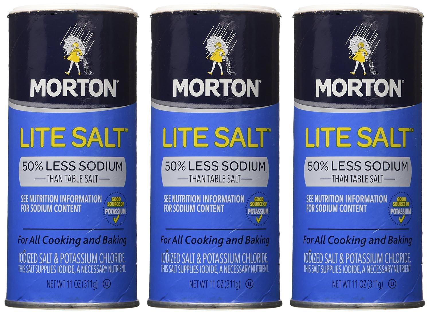 Mortons Salt Lite, 11 oz, 3-Pack : Allspice Spices And Herbs : Grocery & Gourmet Food
