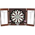Unicorn Brighton Bristle Dartboard Cabinet Set with Regulation Size Bristle Dartboard, Steel Tip Darts, and Dry Erase Boards