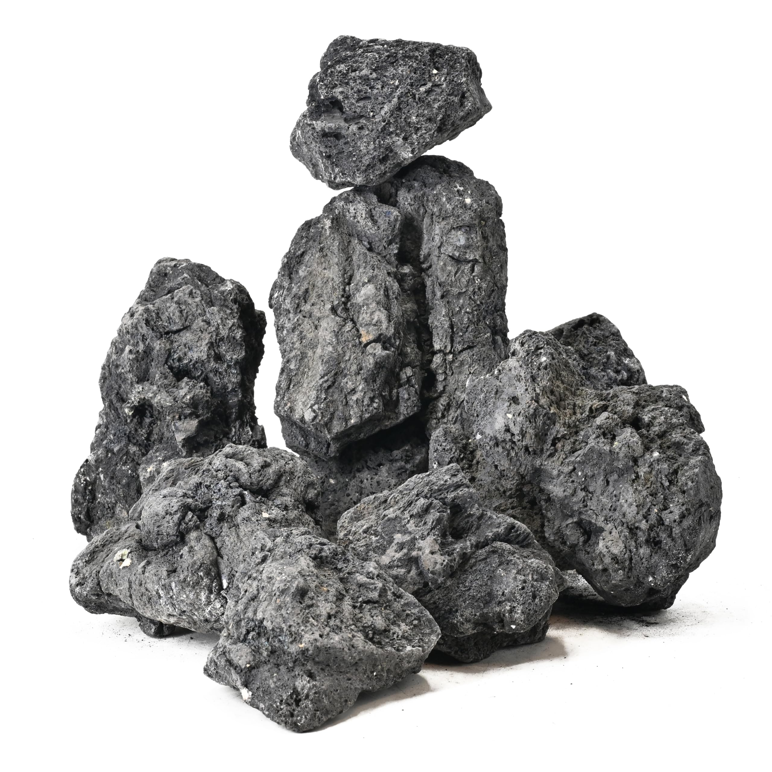 Photo 1 of 20lb Volcanic Lava Rocks Natural Stones for Fire Pit Aquarium Bonsai Substrate Succulent Planters Garden Decorative Landscaping paludarium(7-8pcs 4-9 inches)