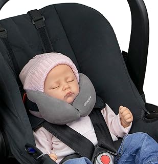 SANDINI SleepFix® Baby – Schlafkissen/Nackenkissen mit Stützfunktion – Kindersitz-Zubehör für Auto/Fahrrad/Reise – Kopfstütze/Sitzverkleinerung/Verhindert das Abkippen des Kopfes im Schlaf