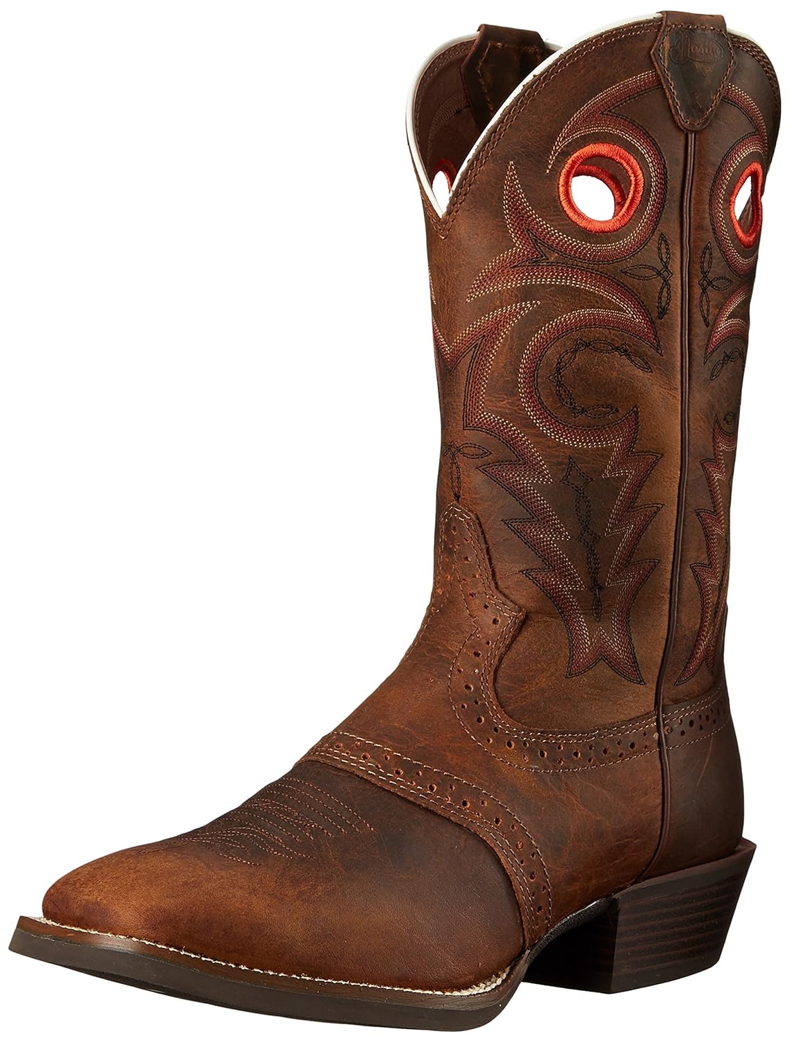 justin men's silver collection square toe western boots