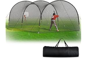 Shopsource Baseball Batting Cage, 22x12x8 Feet Baseball & Softball Hitting cage for Backyard Park, Portable Batting Cage System w/Carrying Bag