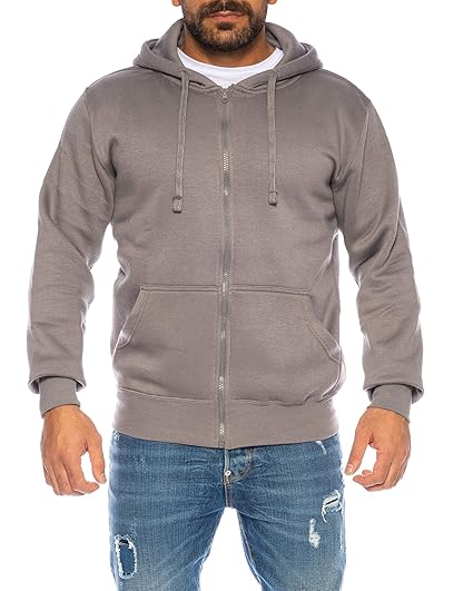 Raff & Taff Herren Hoodies Kapuzenpullover Sweatjacke Jacke Basic Schlicht bis 6XL