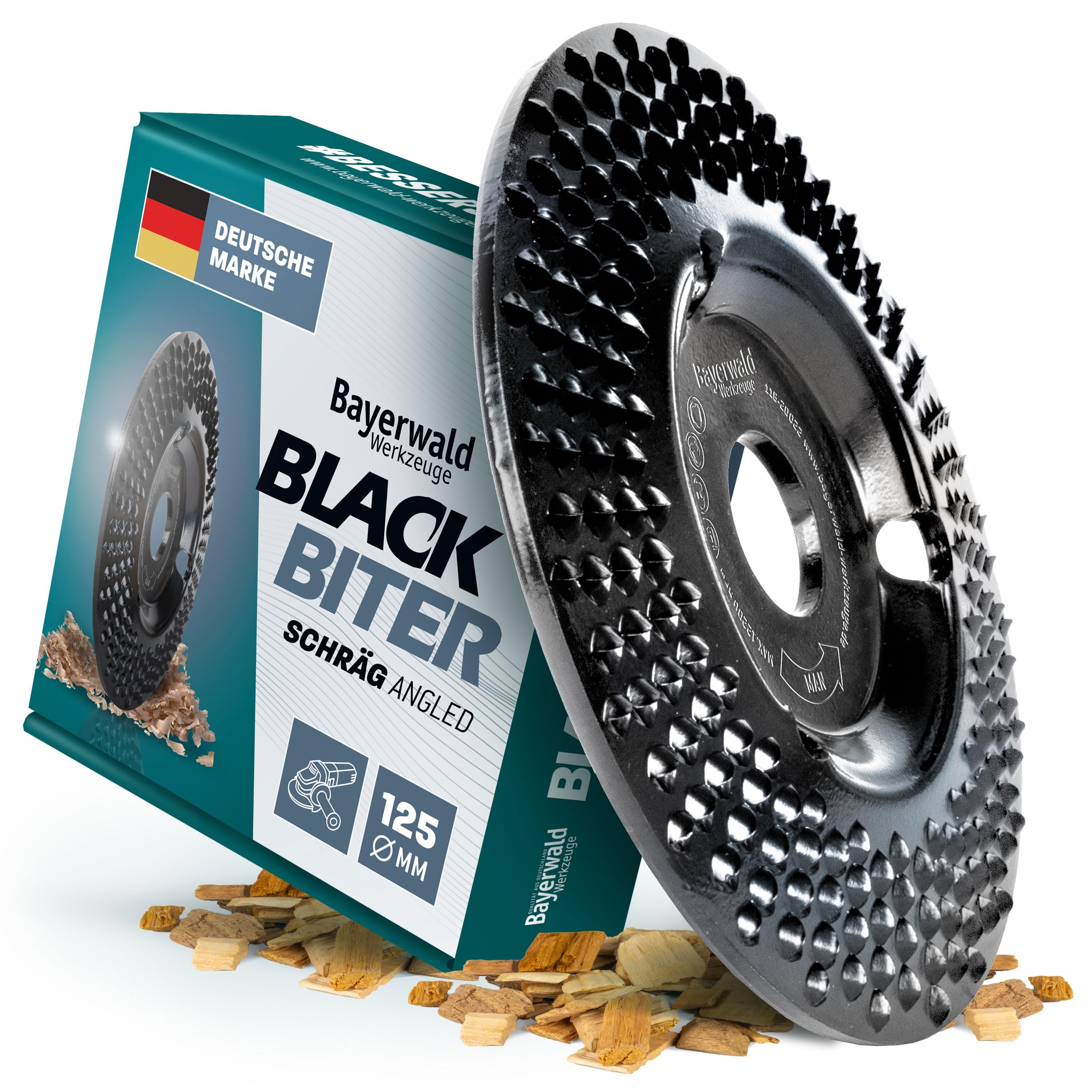 Bayerwald "Black Biter" rasping disc; fast, rough grinding of wood and wood-based materials, for angle grinders