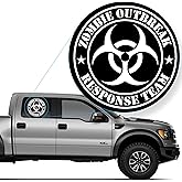 Yoonek Graphics Zombie Outbreak Response Team Decal Sticker for Car Window, Laptop and More. # 555 (12" x 12", White)