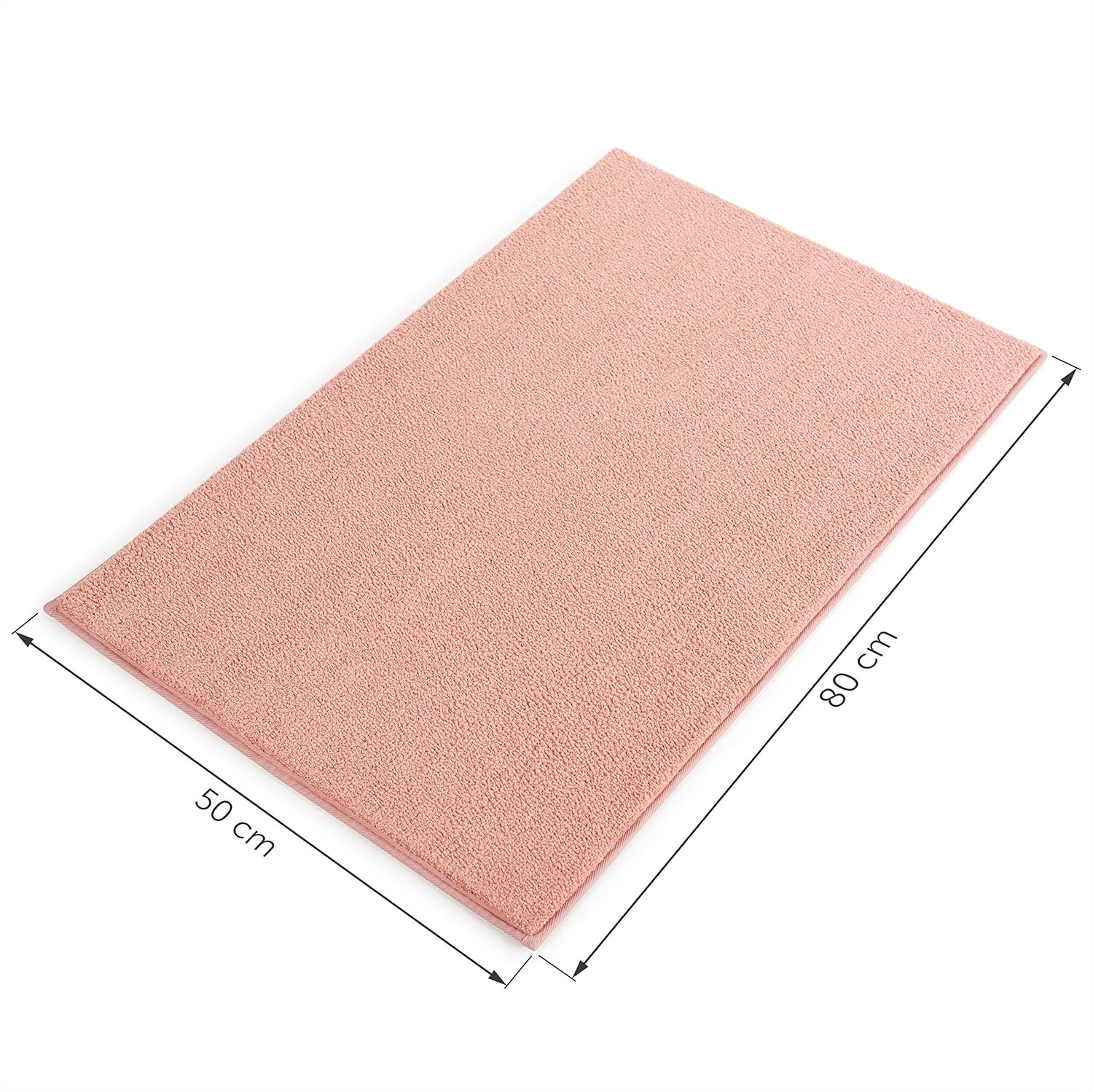 Blumtal Dusty Pink Bath Mat - Super Soft Non Slip Bathroom Mat, Washable Bathroom Rug, 50x80 cm, 50 x 80 cm (Microfibra) - Image 4