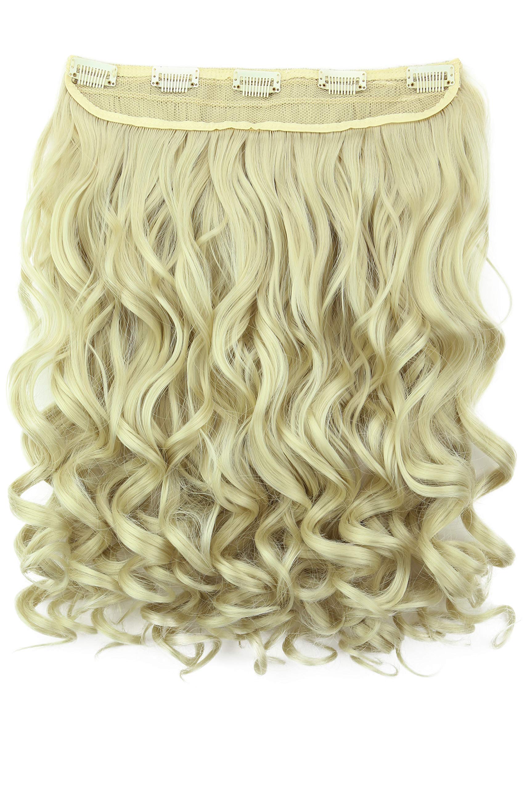 CAISHA 16" Clip In Extensions Hair Extensions Hairpiece Wavy Light Blond C55-1